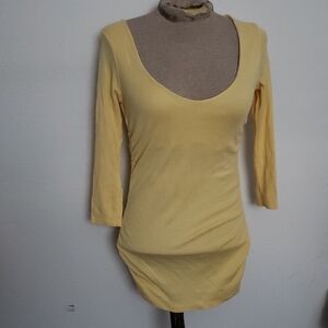 Nougties Y2k Michael Stars Lemon  Long Sleeve Tee OS
